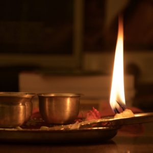 Lamp for hindu puja